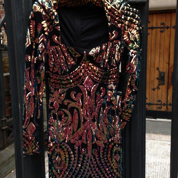 Baroque/Art Deco Revival Sequin Privy Dress - Picture 5 of 7